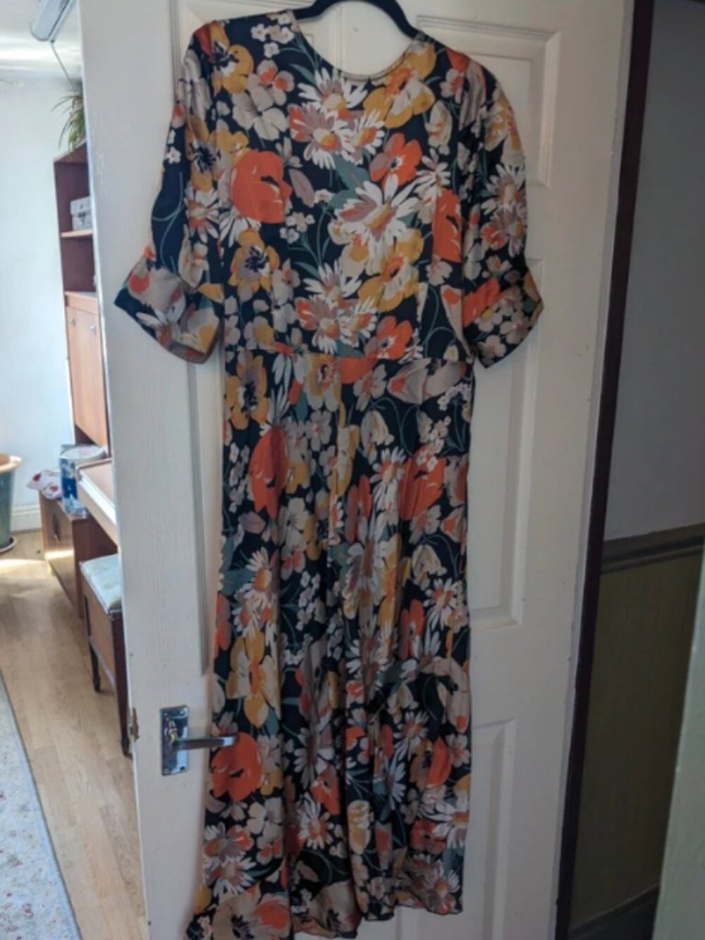 Silky floral dress